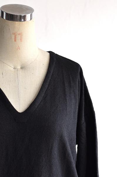 jujudhau/ズーズーダウ V-NECK DRESS(W/C BLACK)