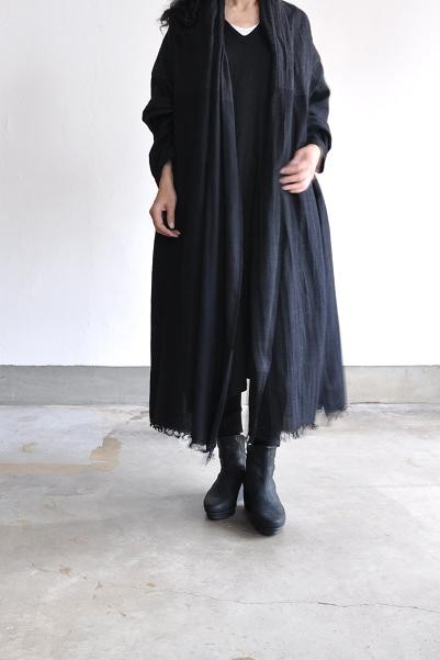 jujudhau/ズーズーダウ V-NECK DRESS(W/C BLACK)