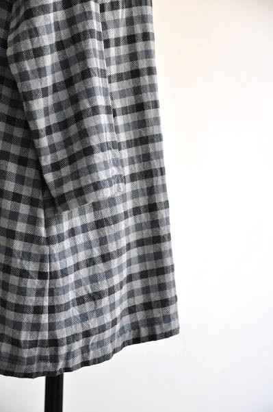 jujudhau/ズーズーダウ BOTH SIDE TUNIC(W/C GRAY CHECK)