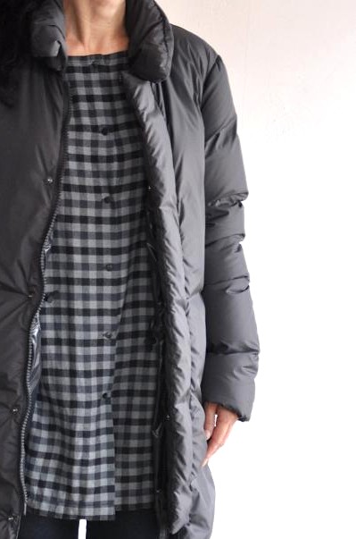 jujudhau/ズーズーダウ BOTH SIDE TUNIC(W/C GRAY CHECK)